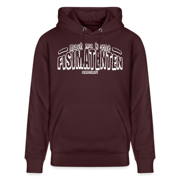 Berliner Spruch-FISIMATENTEN-Unisex Bio-Hoodie II - Maroon