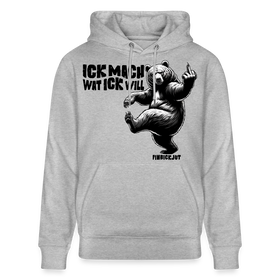 ICK MACH WAT ICK WILL-Unisex Bio-Hoodie IV - Grau meliert