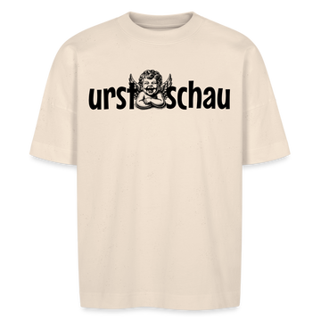 URST SCHAU -Brustprint auf Berlinerische- Unisex Oversize Bio-T-Shirt - Naturweiß