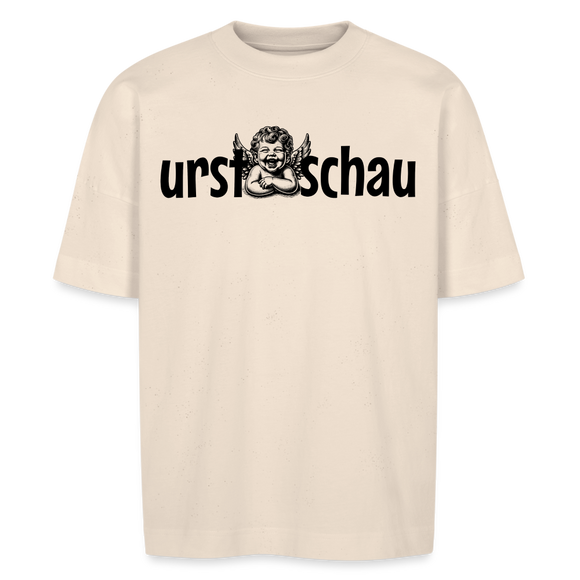URST SCHAU -Brustprint auf Berlinerische- Unisex Oversize Bio-T-Shirt - Naturweiß