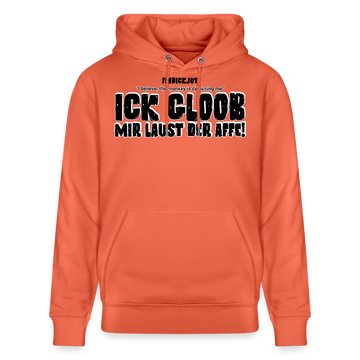 ICK GLOOB, MIR LAUST DER AFFE-Unisex Bio-Hoodie - Hellrot