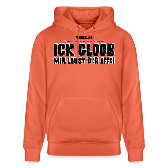 ICK GLOOB, MIR LAUST DER AFFE-Unisex Bio-Hoodie - Hellrot