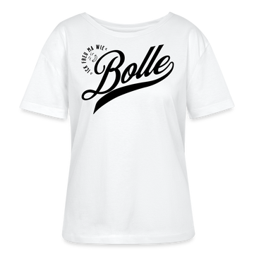 ICK FREU MA WIE BOLLE-Rundhals Frauen Bio-T-Shirt II - Weiß