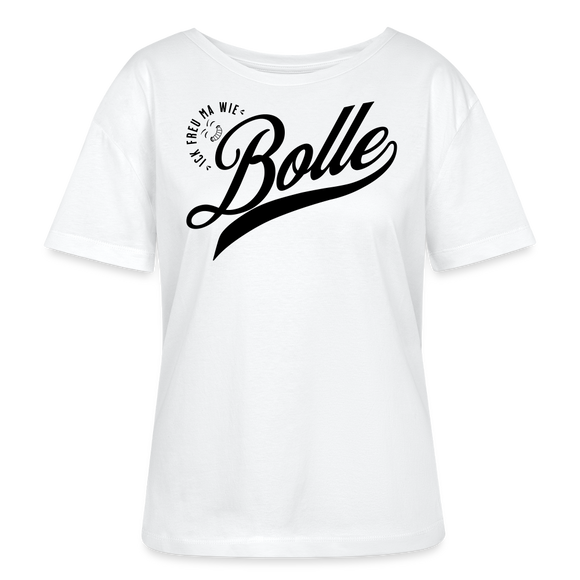 ICK FREU MA WIE BOLLE-Rundhals Frauen Bio-T-Shirt II - Weiß