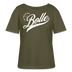 ICK FREU MA WIE BOLLE-Rundhals Frauen Bio-T-Shirt - Khaki