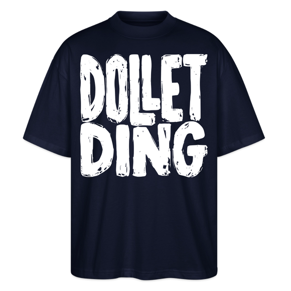 DOLLET DING-Dit Berlin Shirt mit Kodderschnauze-Oversized Unisex Bio - Navy