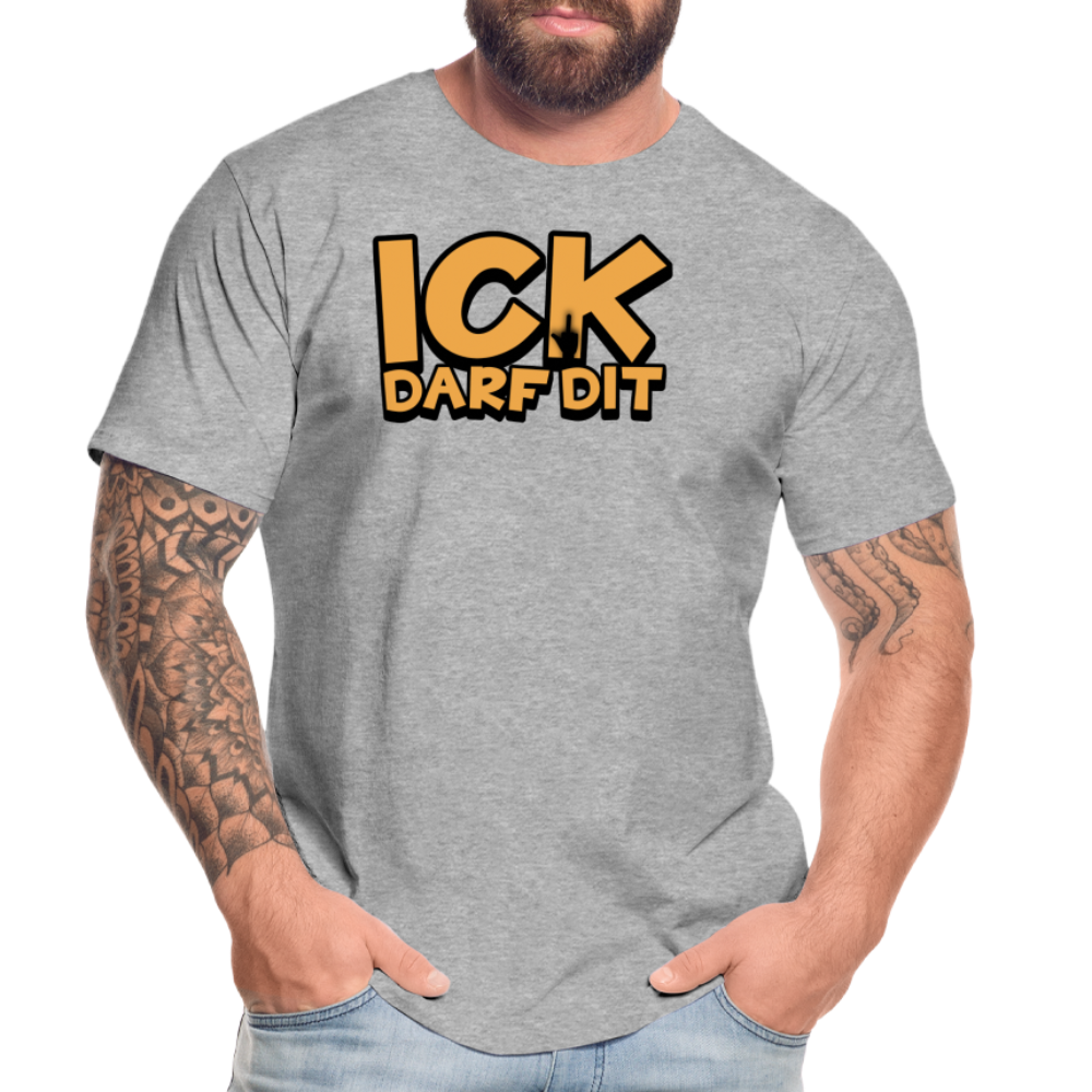 ICK DARF DIT - Männer Premium Bio T-Shirt - Grau meliert