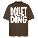 DOLLET DING-Dit Berlin Shirt mit Kodderschnauze-Oversized Unisex Bio - Dunkelbraun