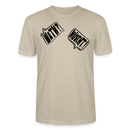 zwei schwarz gerahmte Sprechblasen- links "WATN?" und rechts "NÜSCHT!"-leichtes Unisex T-Shirt bio - Beige 