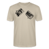 zwei schwarz gerahmte Sprechblasen- links "WATN?" und rechts "NÜSCHT!"-leichtes Unisex T-Shirt bio - Beige 
