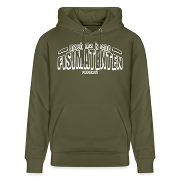Berliner Spruch-FISIMATENTEN-Unisex Bio-Hoodie II - Khaki Grün