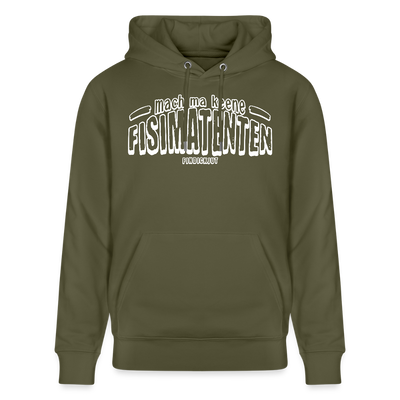 Berliner Spruch-FISIMATENTEN-Unisex Bio-Hoodie II - Khaki Grün
