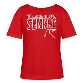 JEH MIR NICH UFF'N SENKEL-Rundhals Frauen Bio-T-Shirt II - Rot