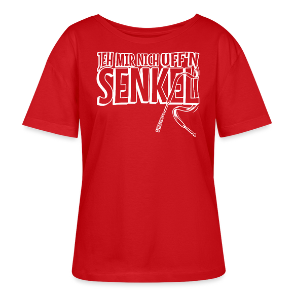 JEH MIR NICH UFF'N SENKEL-Rundhals Frauen Bio-T-Shirt II - Rot