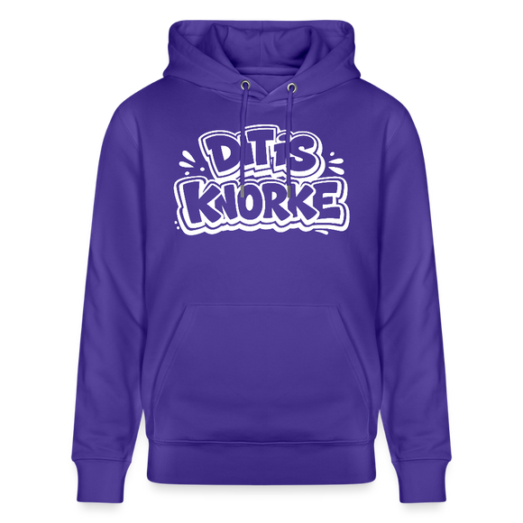 DIT IS KNORKE-Unisex Bio-Hoodie mit Berliner Spruch - Purple Love 