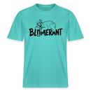 BLÜMERANT-RELAXED FIT Unisex Organic T-Shirt mit Berliner Schnauze - Poolblau