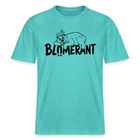 BLÜMERANT-RELAXED FIT Unisex Organic T-Shirt mit Berliner Schnauze - Poolblau