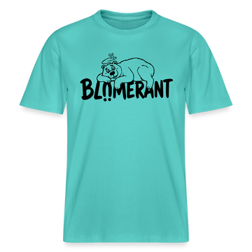BLÜMERANT-RELAXED FIT Unisex Organic T-Shirt mit Berliner Schnauze - Poolblau