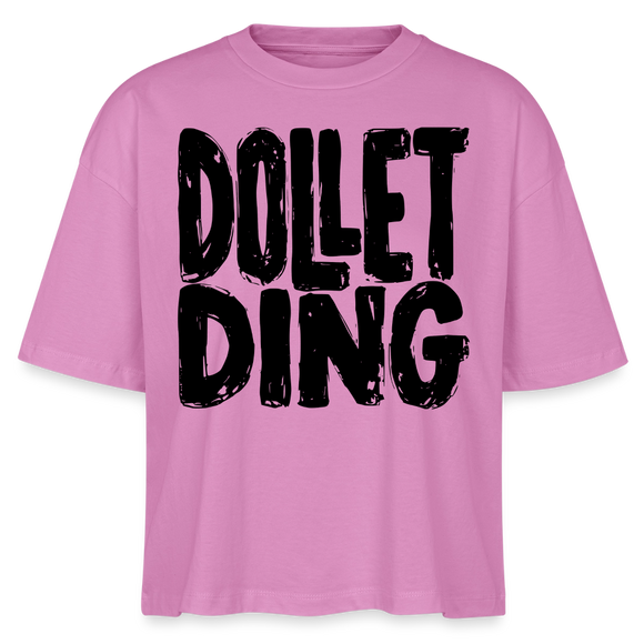 DOLLET DING-Frauen Boxy Bio-T-Shirt - Pink