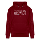 Berliner Spruch-ICK WUNDER MIR-Unisex Bio-Hoodie - Burgunderrot