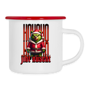 HOHOHO jibt nüscht - Emaille-Tasse - Weiß/Rot
