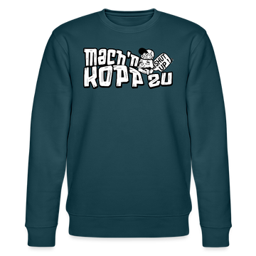 MACH'N KOPP ZU-Unisex Bio-Sweatshirt - Dunkles Petrol