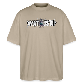 WAT ISN'N?-Oversized Unisex Bio T-Shirt - Steingrau