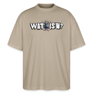 WAT ISN'N?-Oversized Unisex Bio T-Shirt - Steingrau