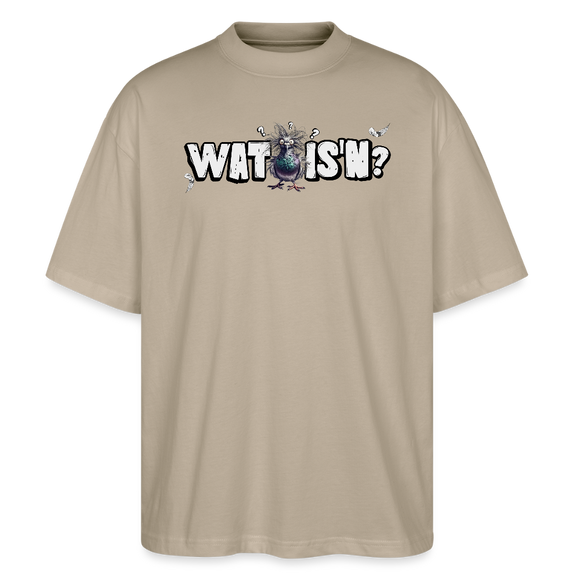 WAT ISN'N?-Oversized Unisex Bio T-Shirt - Steingrau