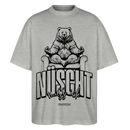 NÜSCHT MUSS ICK-Unisex Oversize Bio-T-Shirt - Grau meliert