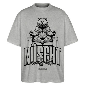 NÜSCHT MUSS ICK-Unisex Oversize Bio-T-Shirt - Grau meliert