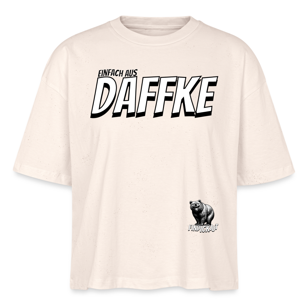 AUS DAFFKE-Frauen Boxy Bio-T-Shirt - Naturweiß