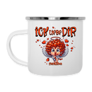 ICK LIEBE DIR-Emaille-Tasse - Weiß