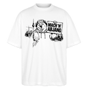 Dit ehrliche Berlin Shirt-MACH 'N ABJANG-Oversized Unisex Bio T-Shirt - Weiß