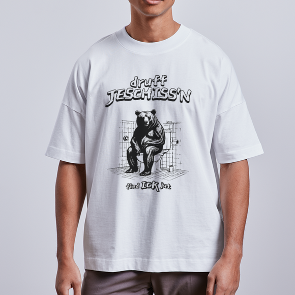 DRUFF JESCHISS'N-Unisex Oversize Bio-T-Shirt - Weiß