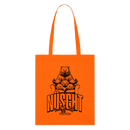 Berlin Beutel mit Spruch-NÜSCHT MUSS ICK-Bio-Stoffbeutel - Tieforange