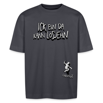 ICK BIN DA-Unisex Oversize Bio-T-Shirt - Indigoblau