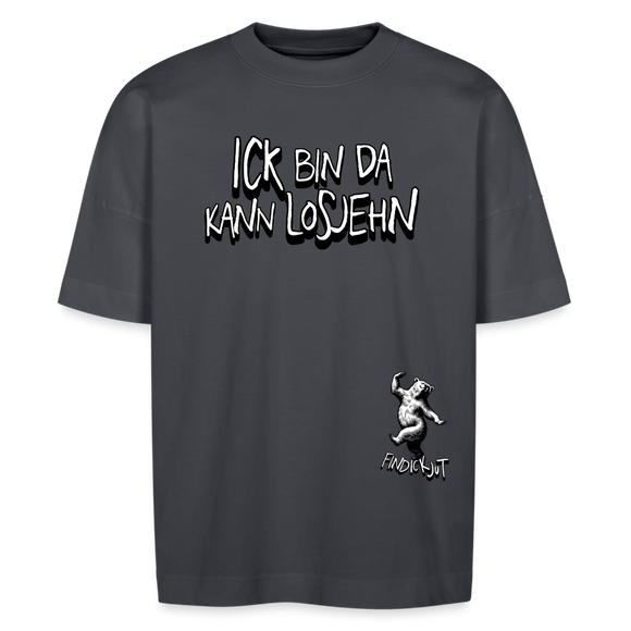 ICK BIN DA-Unisex Oversize Bio-T-Shirt - Indigoblau