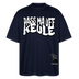 PASS MA UFF KEULE-Oversized Unisex Bio T-Shirt II - Navy