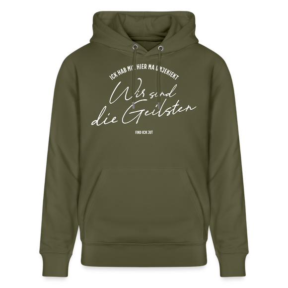 WIR SIND DIE GEILSTEN-Berlin26-Unisex Bio-Hoodie - Khaki Grün
