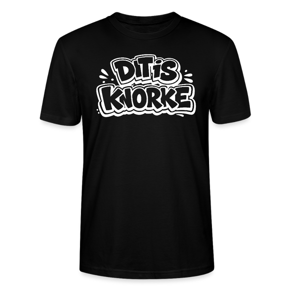 DIT IS KNORKE-Unisex T-Shirt Bio mit Berliner Schnauze - Schwarz