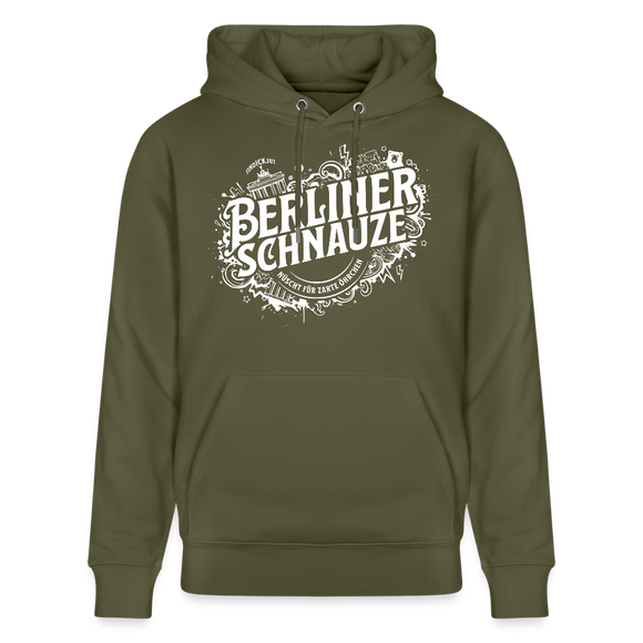 BERLIN SCHNAUZE als Souvenir-Unisex Bio-Hoodie - Khaki Grün