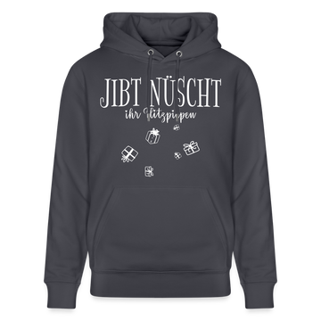 JIBT NÜSCHT - Unisex Bio-Hoodie - Indigoblau