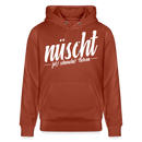 NÜSCHT FÜR SCHWACHE NERVEN-Unisex Bio-Hoodie mit Berliner Schnauze - Terrakotta
