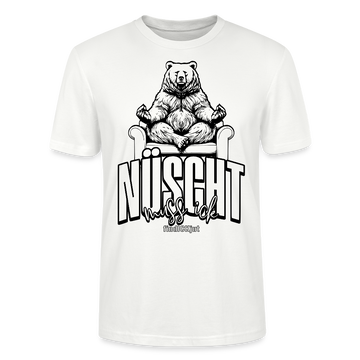 Berlin Shirt mit Schnauze - NÜSCHT muss ick 2025-Unisex,Bio - Weiß