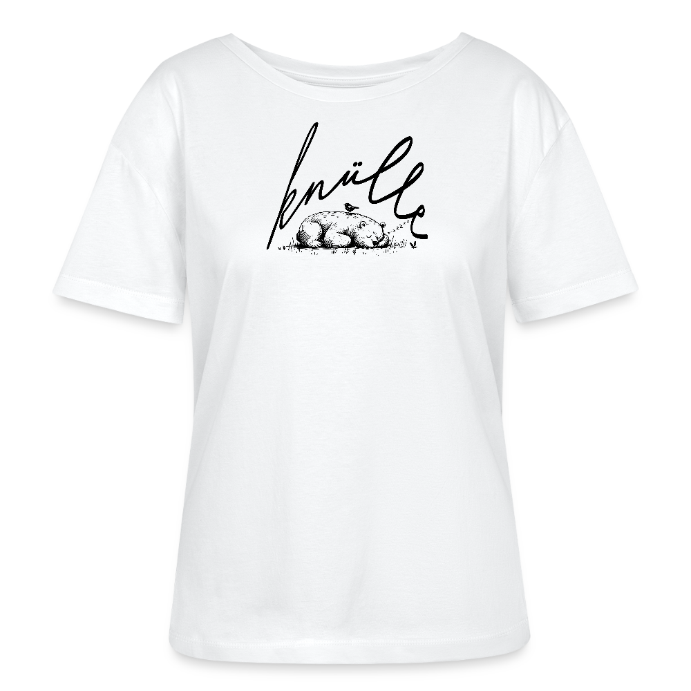 KNÜLLE-Rundhals Frauen Bio-T-Shirt - Weiß