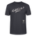 weisser Handgezeichneter Schriftzug "Kiekst'n so?" in schwungvoller Schreibschrift - typisch Berliner Spruch auf T-Shirt- Dunkles Graublau