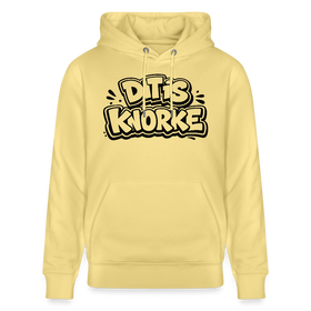 DIT IS KNORKE-Unisex Bio-Hoodie mit echt Berliner Schnauze - Gelb Viva 