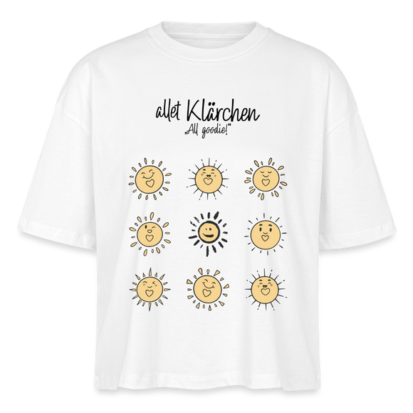 allet KLÄRCHEN-Frauen Boxy Bio-T-Shirt - Weiß