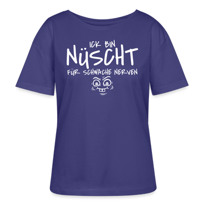 Berliner Spruch-ICK BIN NÜSCHT FÜR SCHWACHE NERVEN-Rundhals Frauen Bio-T-Shirt - Dämmerung